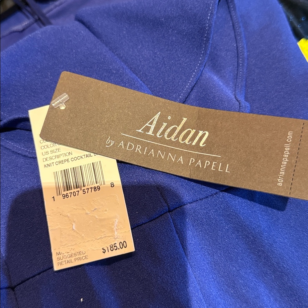 Adrianna Papell Royal Blue Strapless Dress NWT - Picture 2 of 7